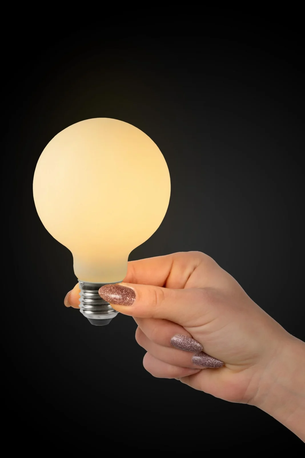 Lucide G80 - u017diarovka s vlu00e1knom - u00d8 8 cm - LED tlmenu00e1. - E27 - 1x4,9W 2700K - Opu00e1l