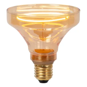 Lucide GO100 - u017diarovka s vlu00e1knom - u00d8 10 cm - LED Dim. - E27 - 1x4W 2200K - jantu00e1rovu00e1