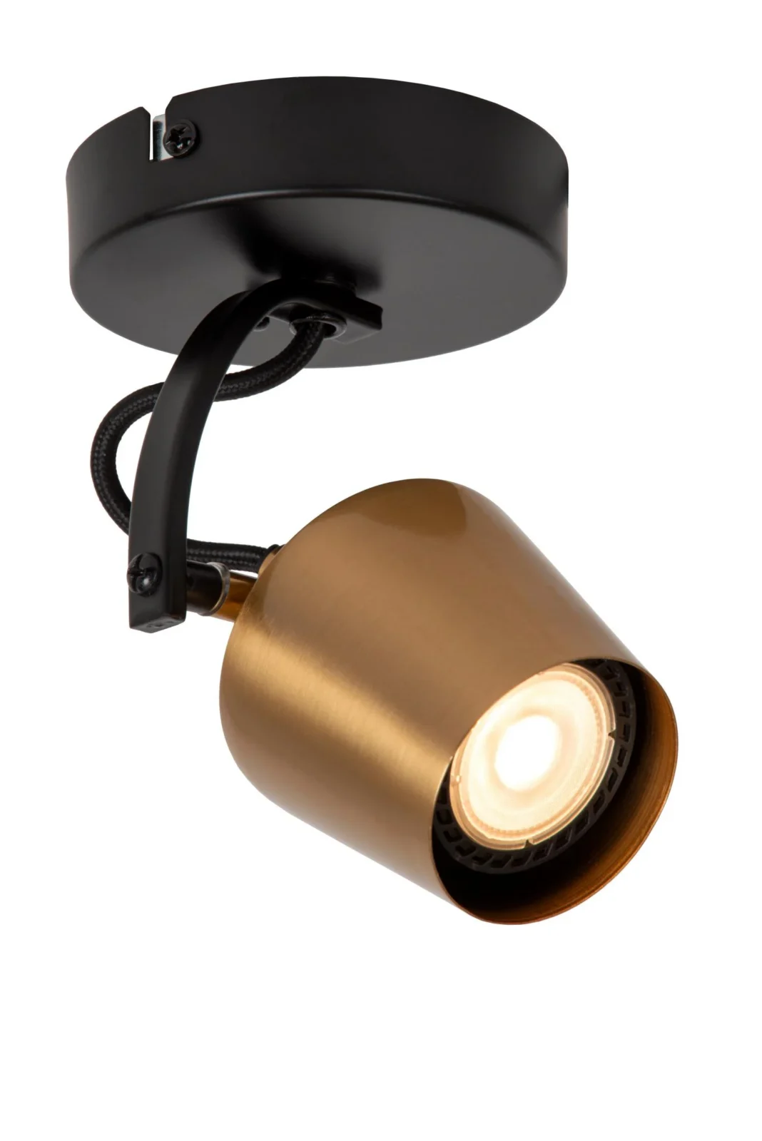 Lucide EMILE - Stropnu00fd reflektor - u00d8 10,5 cm - 1xGU10 - Matt Gold / Brass
