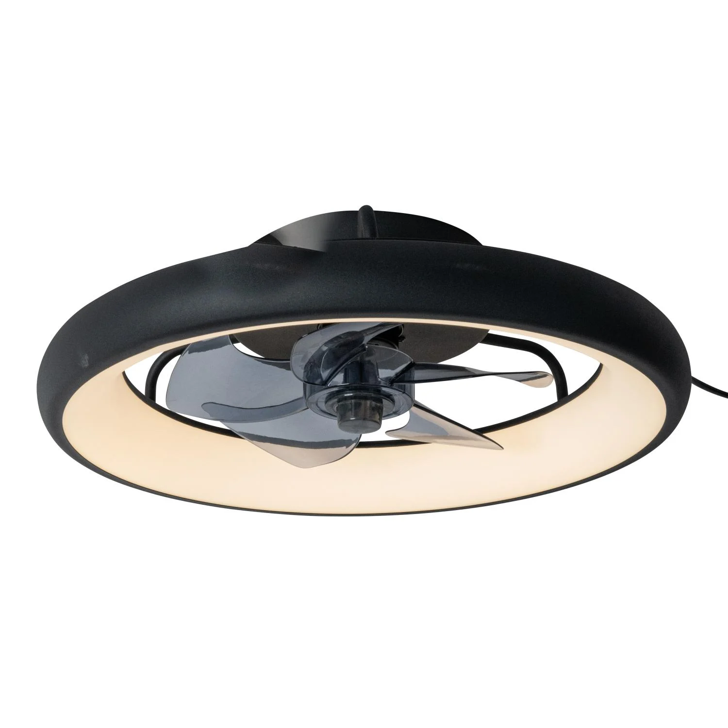 Lucide KARRUSEL - Stropnu00fd ventilu00e1tor so svetlom - u00d8 48 cm - LED Dim. - CCT - 1x36W 2700K/4000K - u010dierna - Essential