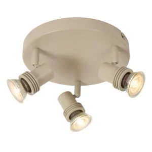 Lucide KIANTI - Stropnu00e9 reflektory - u00d8 21 cm - 3xGU10 - Taupe