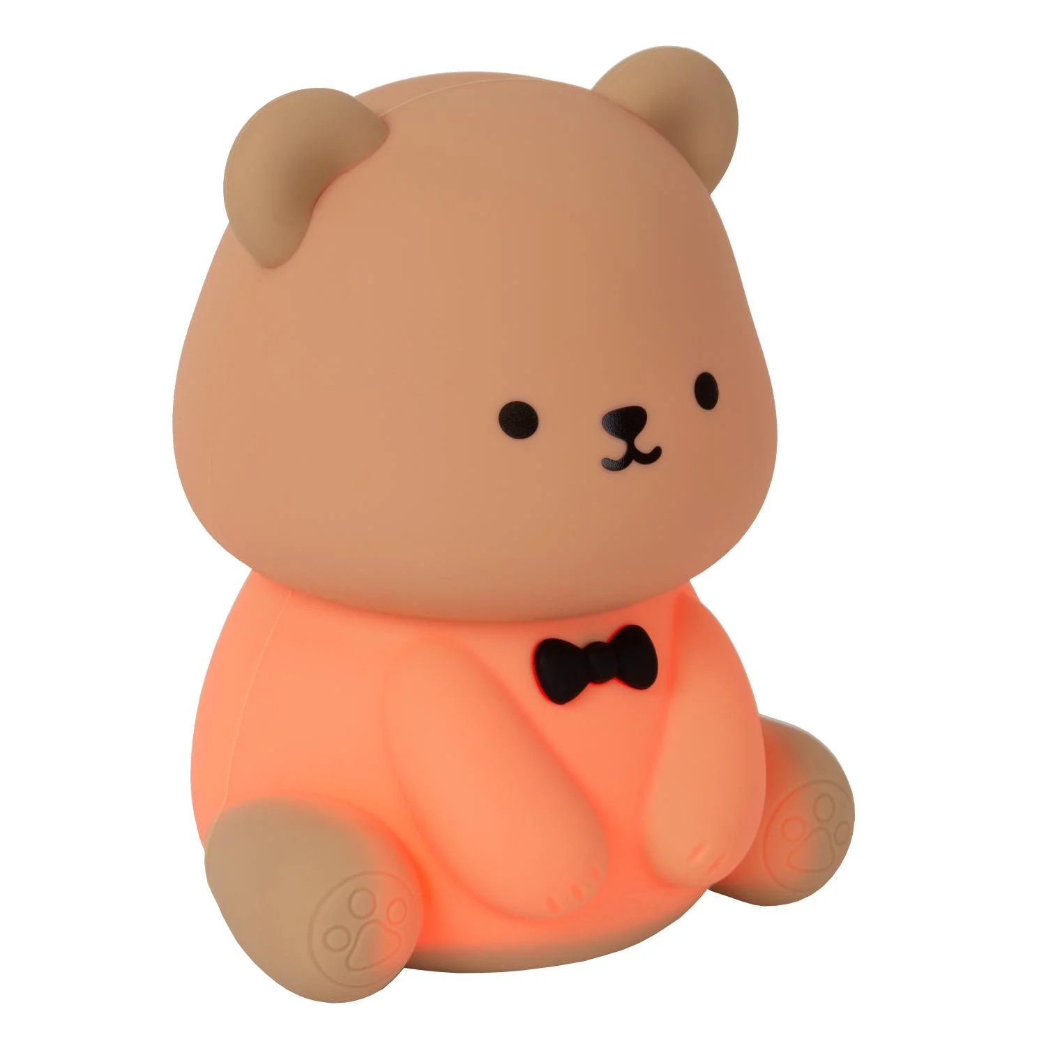 Lucide PINCHA BEAR - Nabu00edjateu013enu00e9 nou010dnu00e9 svetlo pre deti - Batu00e9riovu00fd balu00edk - LED 3 StepDim - 1x0,5W 2100K - Rgb - Hnedu00e1 | Essential