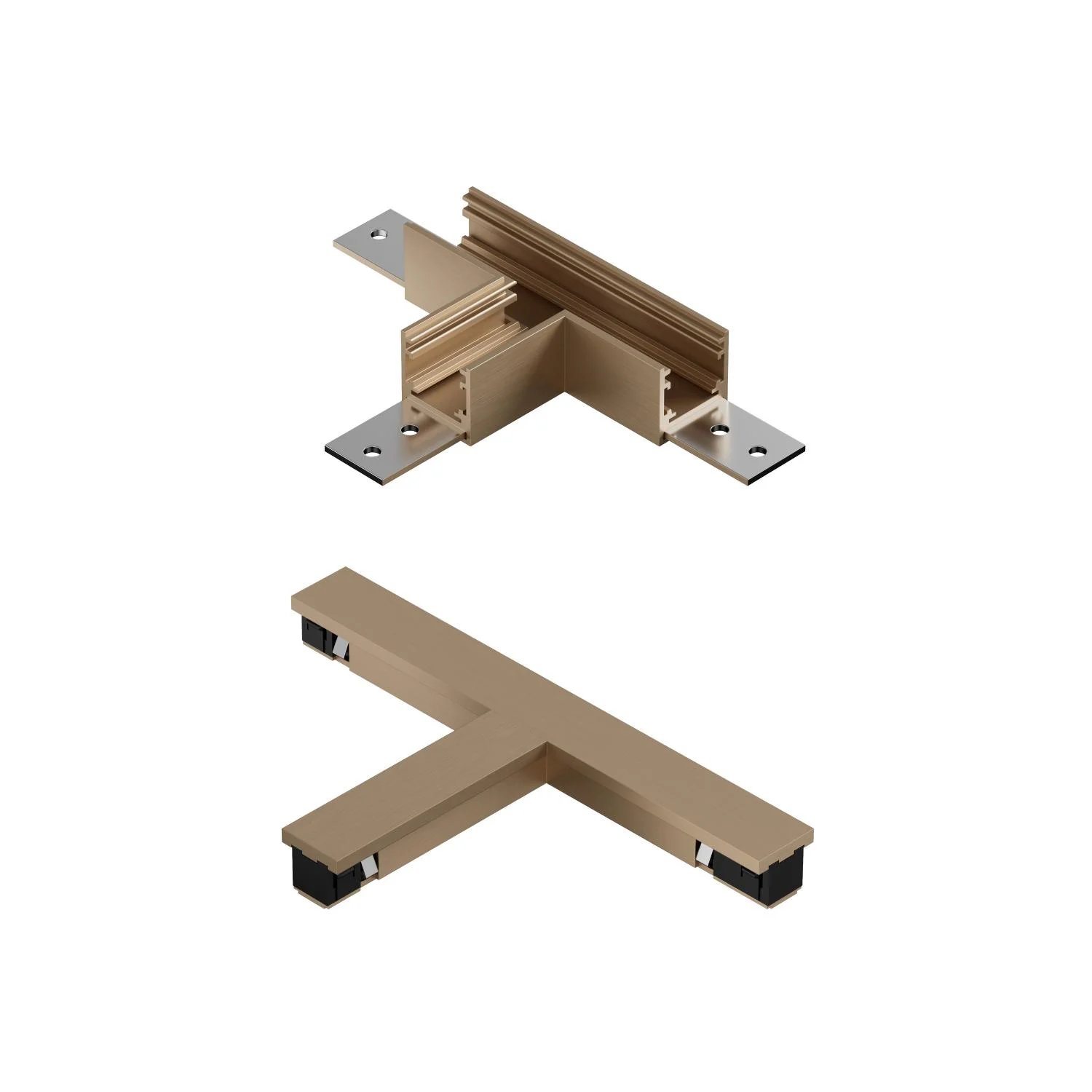 Lucide Premium LINIAL T-konektor - 1-okruhovu00fd osvetu013eovacu00ed systu00e9m - Smart - 48V Track - Champagne