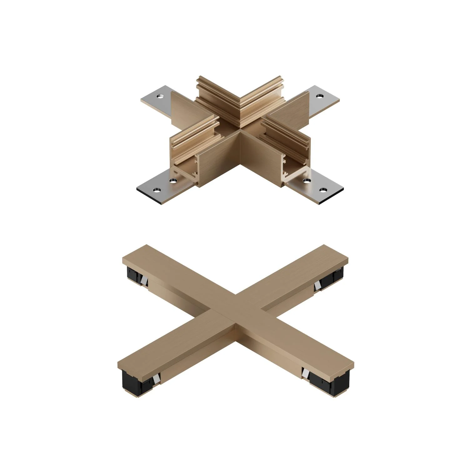 Lucide Premium LINIAL X-konektor - 1-okruhovu00fd osvetu013eovacu00ed systu00e9m - Smart - 48V Track - Champagne