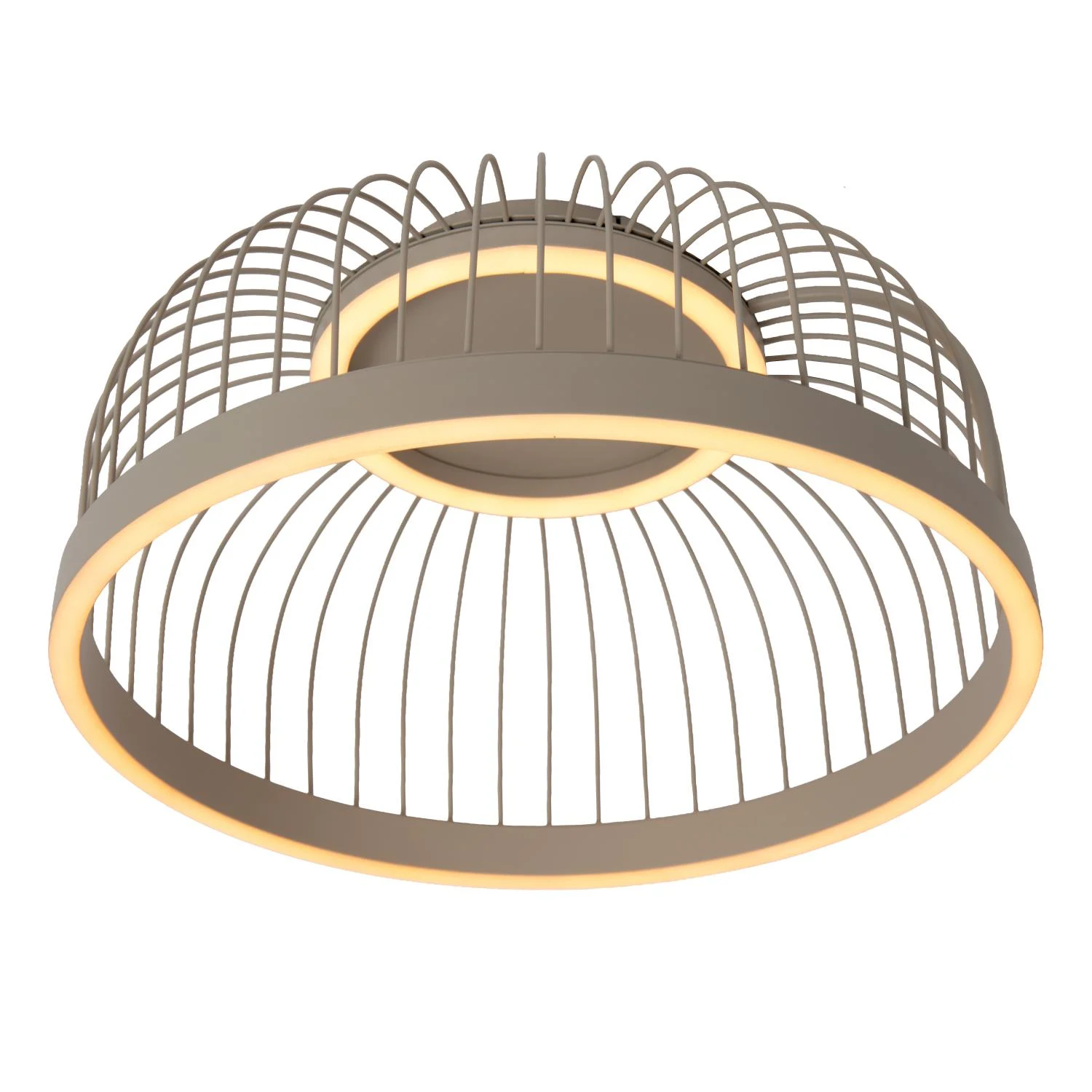 Lucide RIXANNE - Zapustenu00e9 stropnu00e9 svetlo - u00d8 39 cm- LED 3 StepDim - CCT - 1x22W 2200K/4000K - Taupe - Vibes