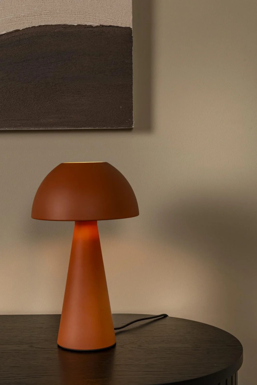 Lucide JORGO - Stolnu00e1 lampa - u00d8 20 cm - 1xE27 - Terakota | Essential