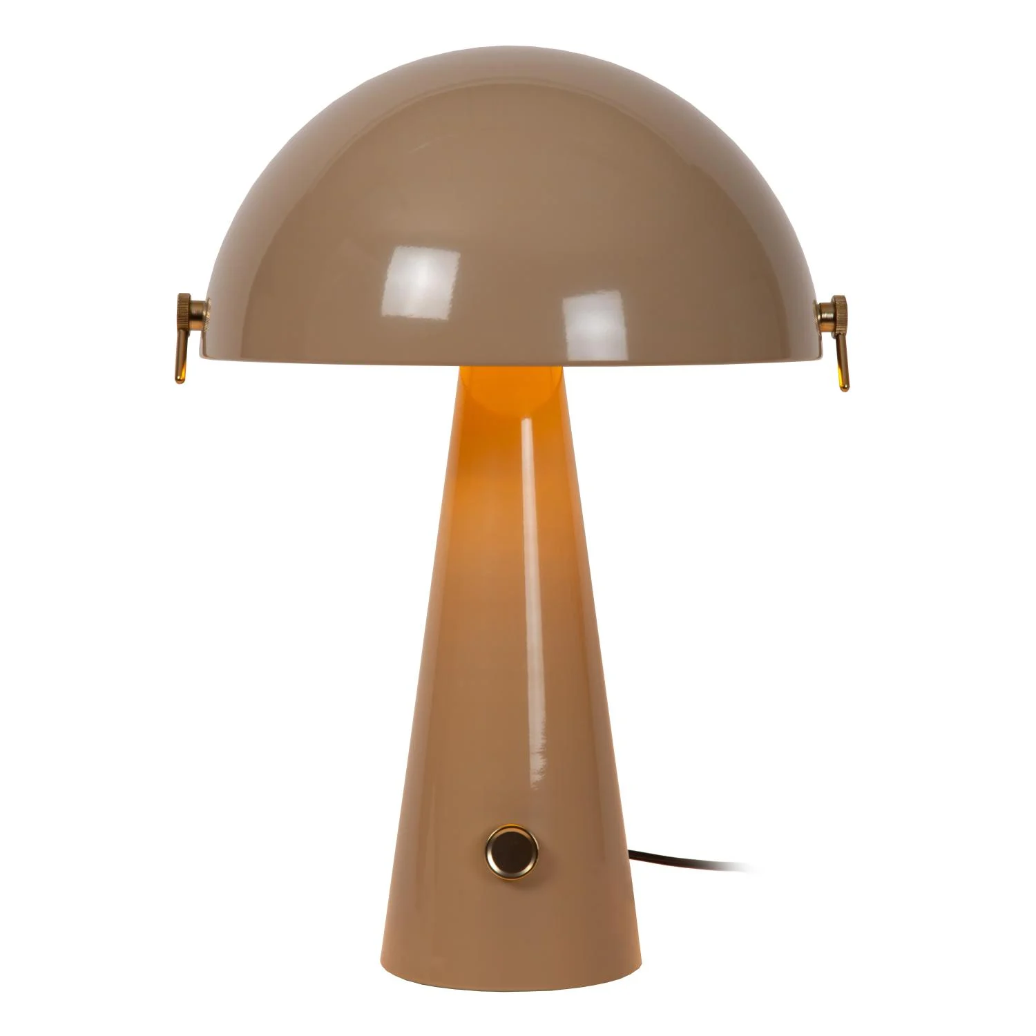 Lucide BARONE - Stolnu00e1 lampa - u00d8 38 cm - 1xE27 - Taupe | Nu00e1lada