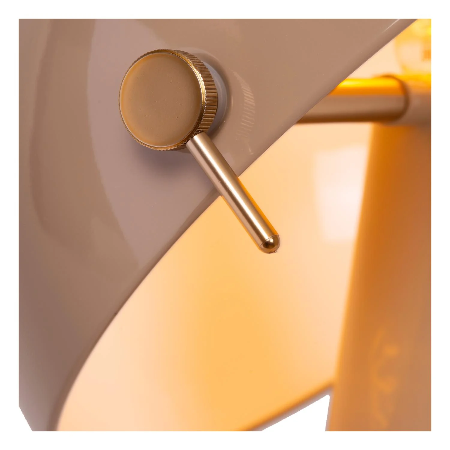 Lucide BARONE - Stolnu00e1 lampa - u00d8 38 cm - 1xE27 - Taupe | Nu00e1lada