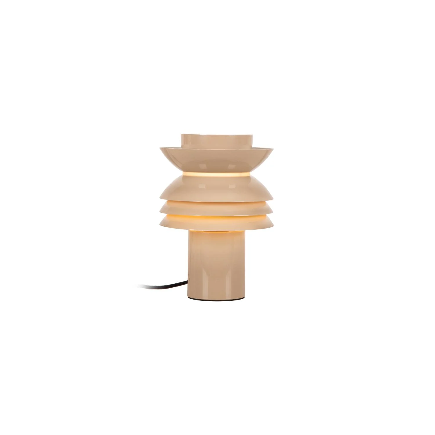 Lucide YINDRA - Stolnu00e1 lampa - u00d8 17,5 cm - 1xE27 - Taupe | Nu00e1lada