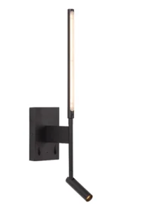Lucide FINAN - Nu00e1stennu00e9 svetlo - LED - 2700K - S USB nabu00edjacu00edm bodom - u010dierna