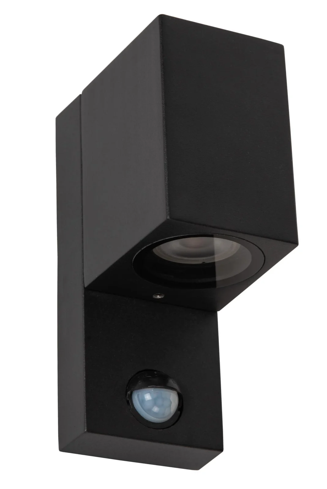Lucide ZARO - Nu00e1stennu00e9 reflektor / Nu00e1stennu00e9 svetlo vnu00fatornu00e9/vonkaju0161ie - 1xGU10 - IP65 - Pohybovu00fd a dennu00fd/nou010dnu00fd senzor (deaktivovateu013enu00fd) - u010dierny