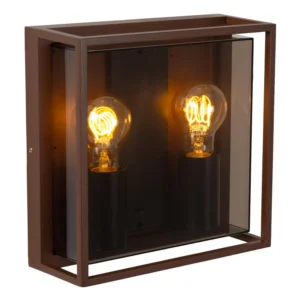 Lucide COZETTE - Nu00e1stennu00e9 svetlo vnu00fatornu00e9/vonkaju0161ie - 2xE27 - IP65 - Rust Brown - Essential