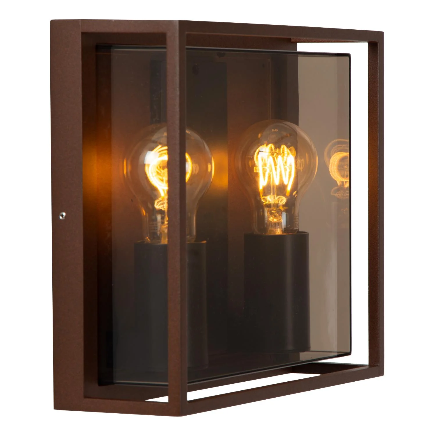 Lucide COZETTE - Nu00e1stennu00e9 svetlo vnu00fatornu00e9/vonkaju0161ie - 2xE27 - IP65 - Rust Brown - Essential