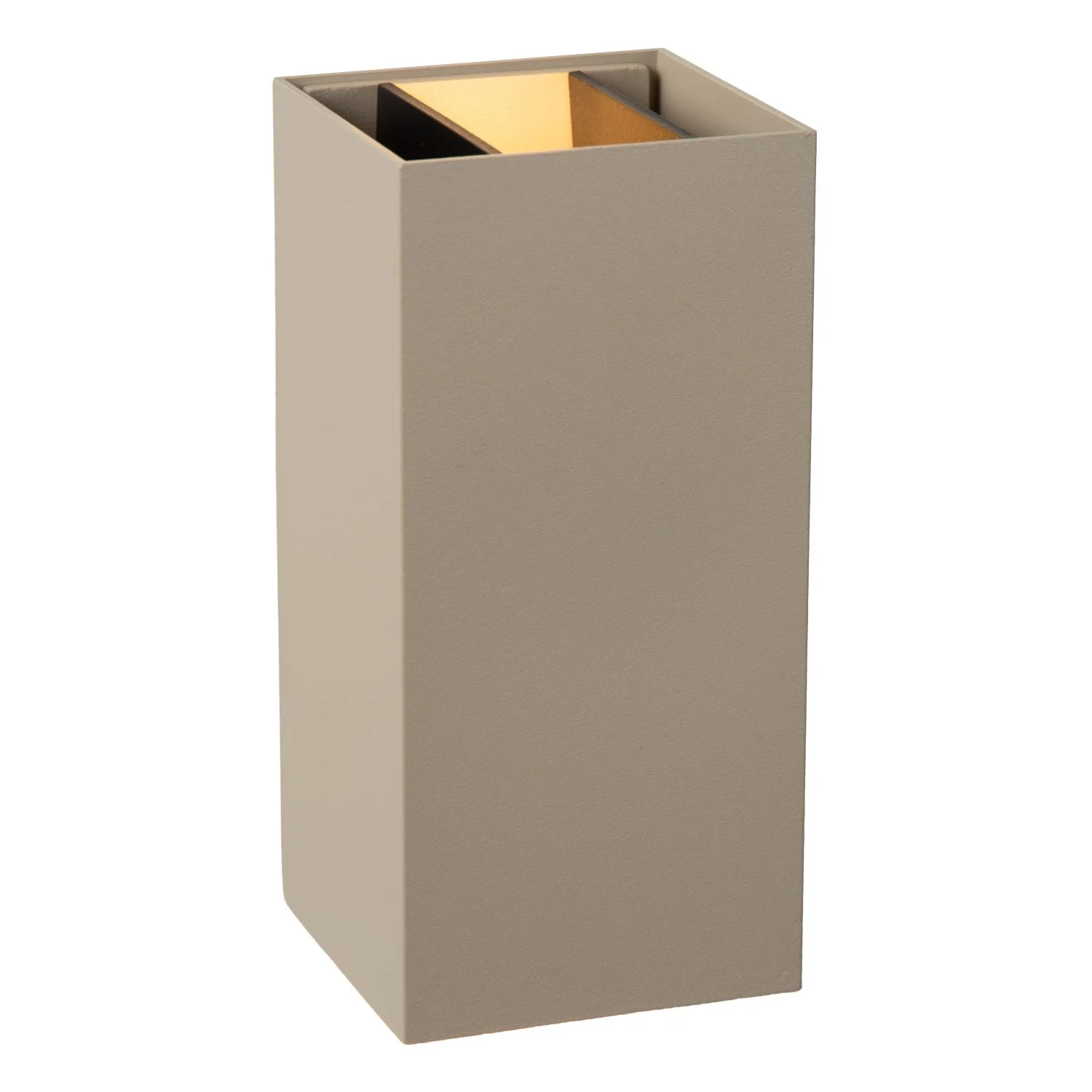 Lucide APLIS - Wall spotlight / Wall light Indoor/Outdoor - LED Dim. - CCT - 2x5W 2200K/3000K - IP65 - Taupe - Essential