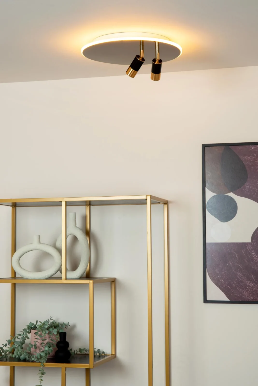 Lucide JUBEL - Zapustenu00e9 stropnu00e9 svetlo - u00d8 40 cm - LED - CCT - 2500K/3000K - Gun Metal