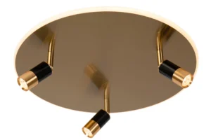Lucide JUBEL - Zapustenu00e9 stropnu00e9 svetlo - u00d8 48 cm - LED - CCT - 2500K/3000K - Matt Gold / Brass
