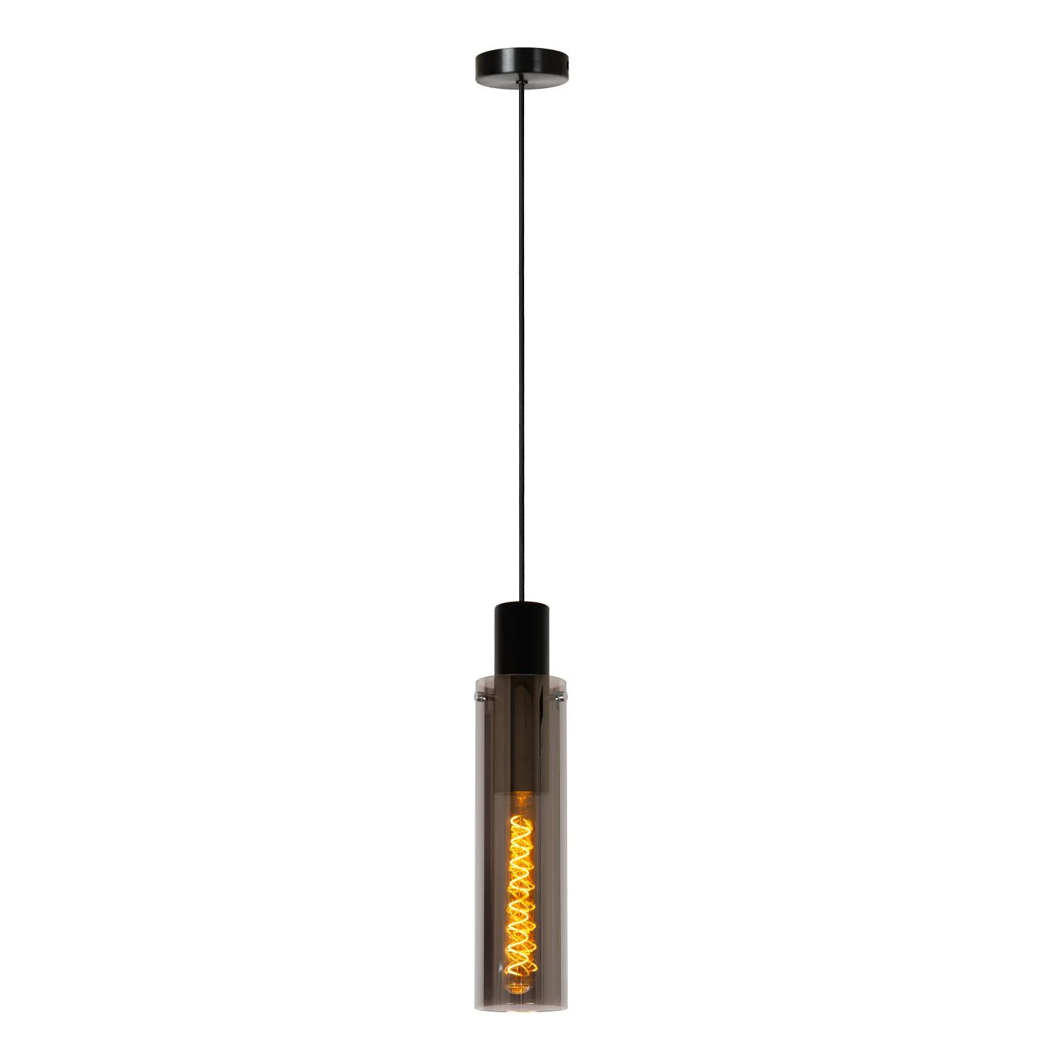 Lucide ORLANDO - Zu00e1vesnu00e9 svetlo - u00d8 10 cm - 1xE27 - Smoke Grey