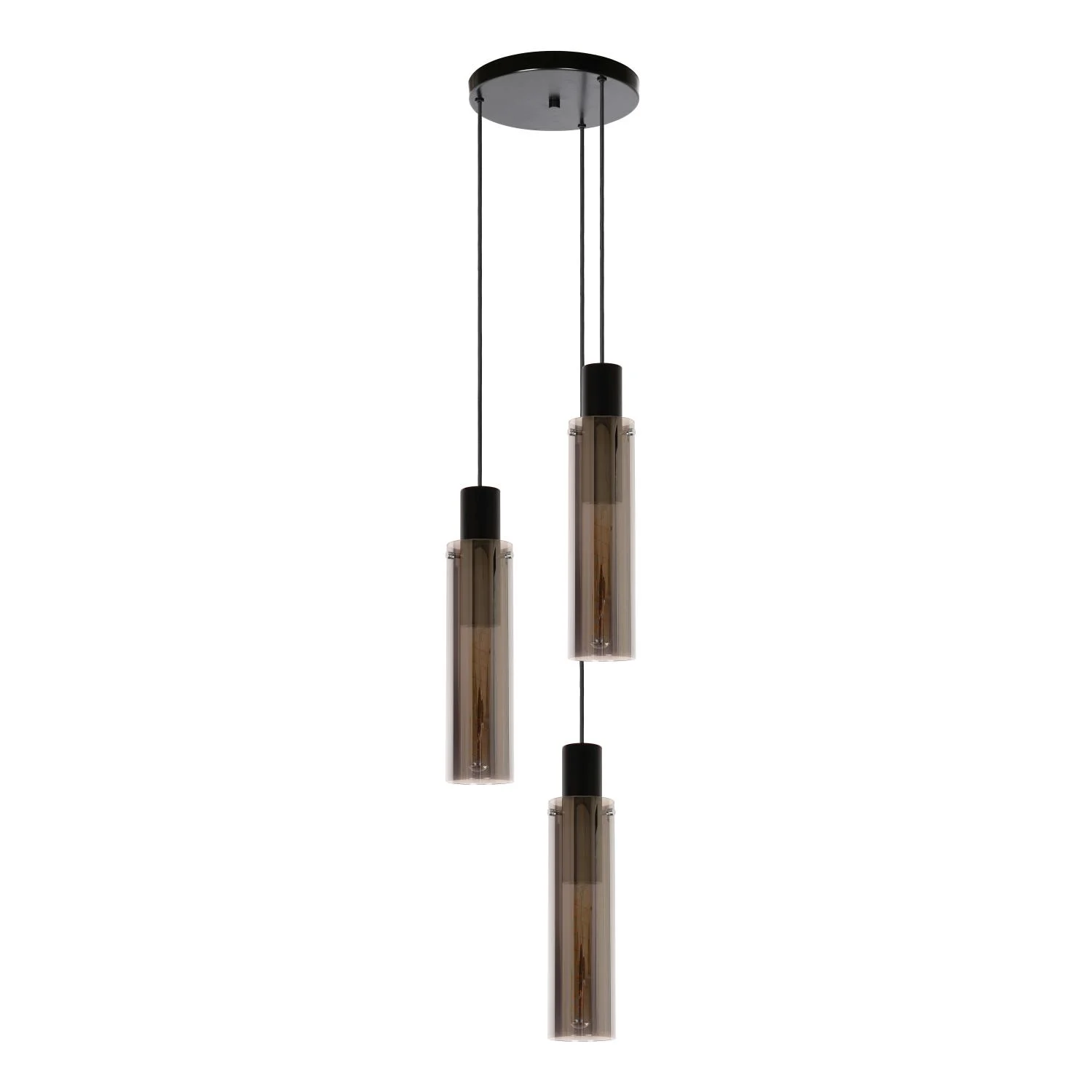 Lucide ORLANDO - Zu00e1vesnu00e9 svetlo - u00d8 32 cm - 3xE27 - Smoke Grey