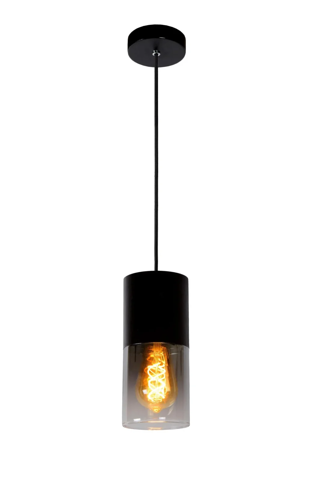 Lucide ZINO - Zu00e1vesnu00e9 svetlo - u00d8 10 cm - 1xE27 - Smoke Grey