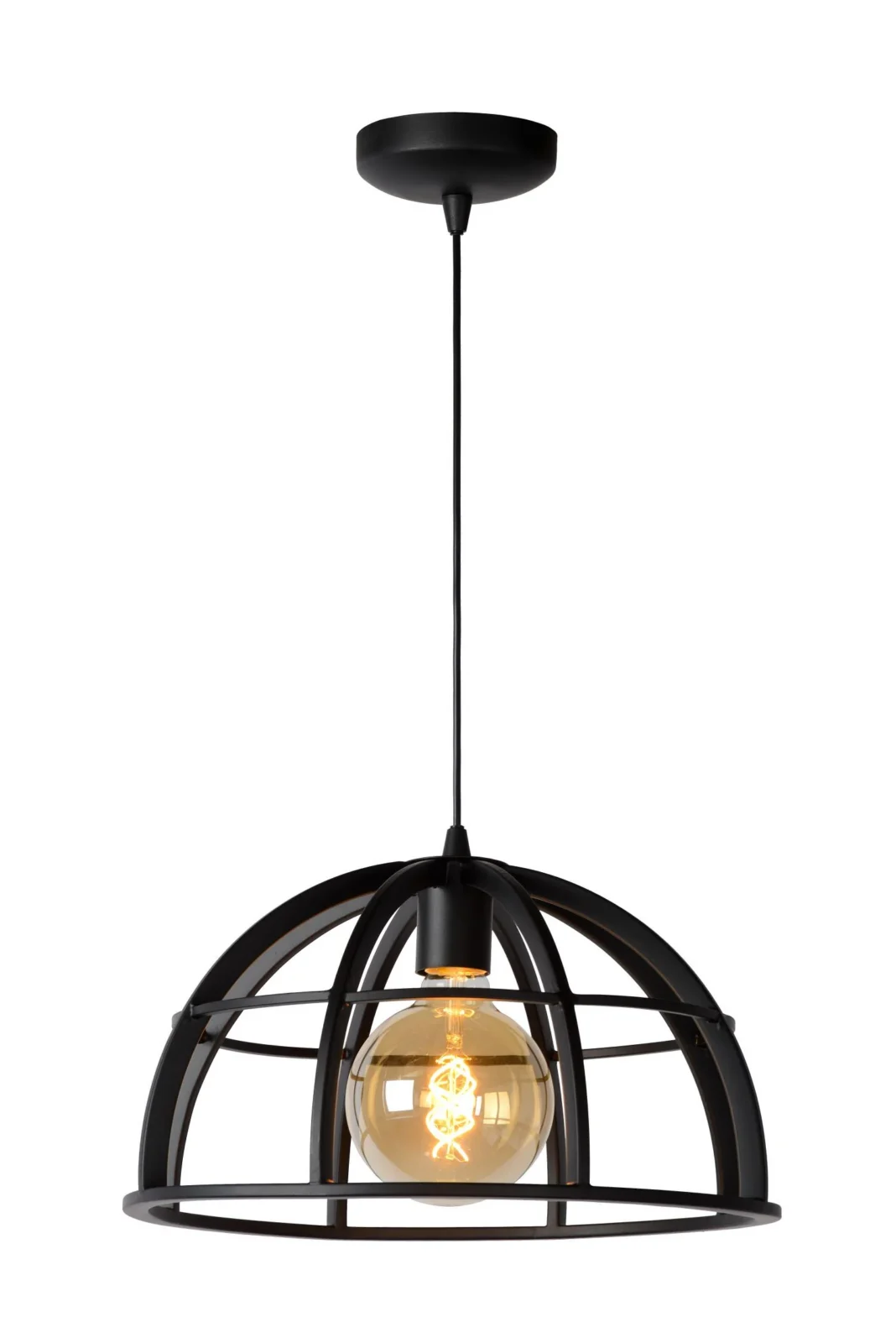 Lucide DIKRA - zu00e1vesnu00e9 svetlo - u00d8 40 cm - 1xE27 - u010dierna