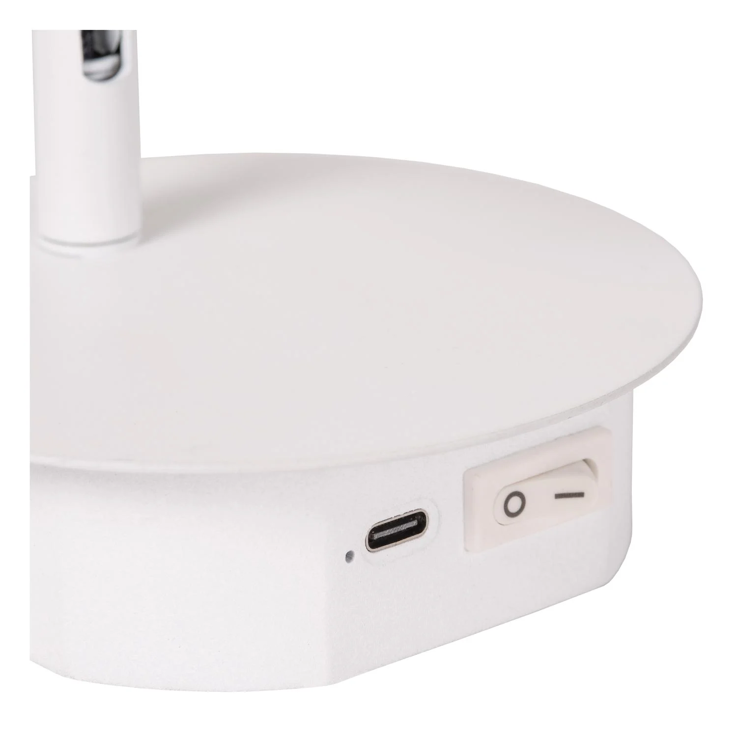 Lucide JOLIJN - Nabu00edjateu013enu00e1 lampa pri poste / nu00e1stennu00e9 svetlo - Batu00e9riovu00fd balu00edk - u00d8 10,2 cm - LED - 1x2W 3000K - Magneticku00e1 - Biela