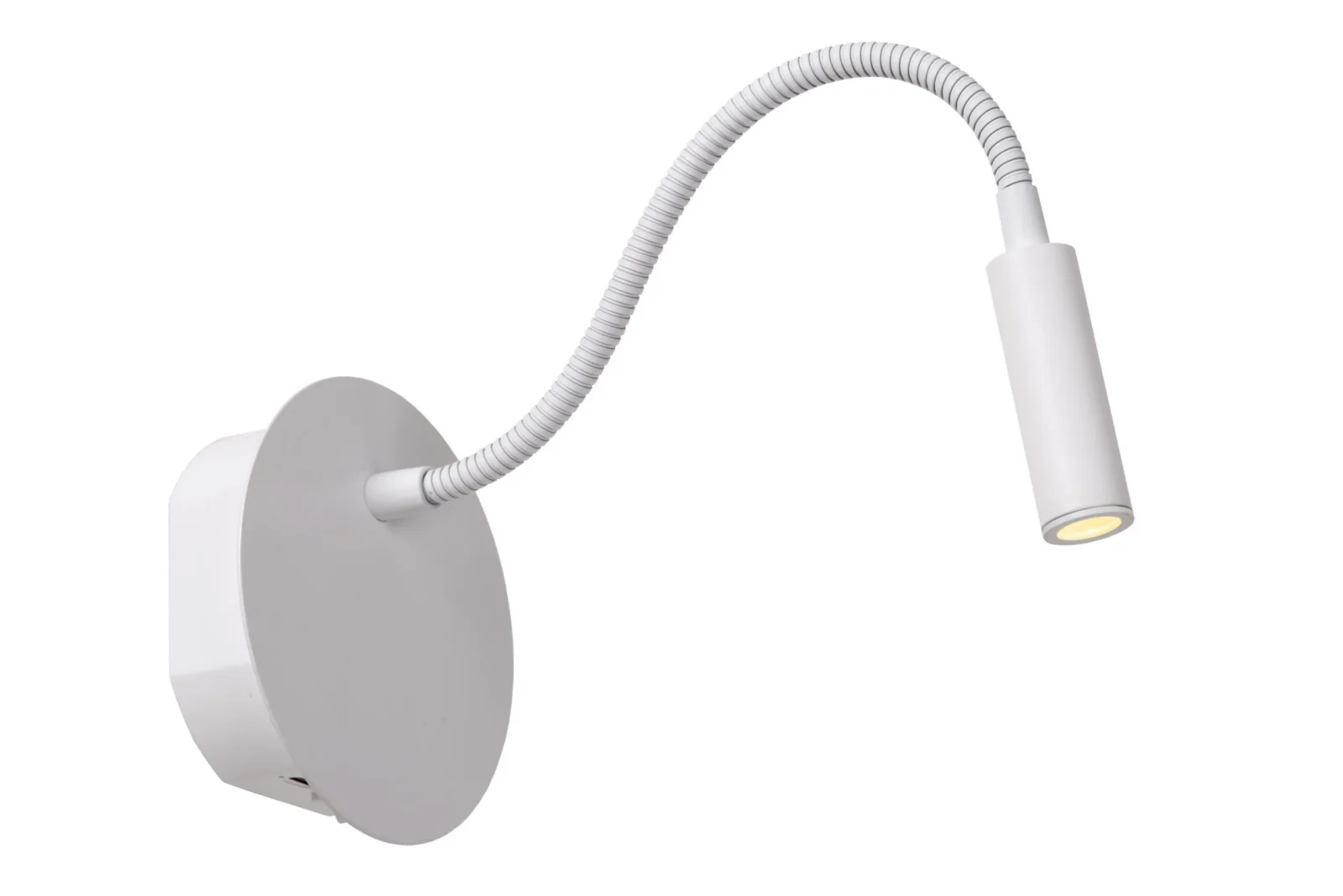 Lucide JOLIJN - Nabu00edjateu013enu00e1 nou010dnu00e1 lampa / nu00e1stennu00e9 svetlo - batu00e9riovu00fd balu00edk - u00d8 11 cm - LED - 1x2W 3000K - magneticku00e1 - biela