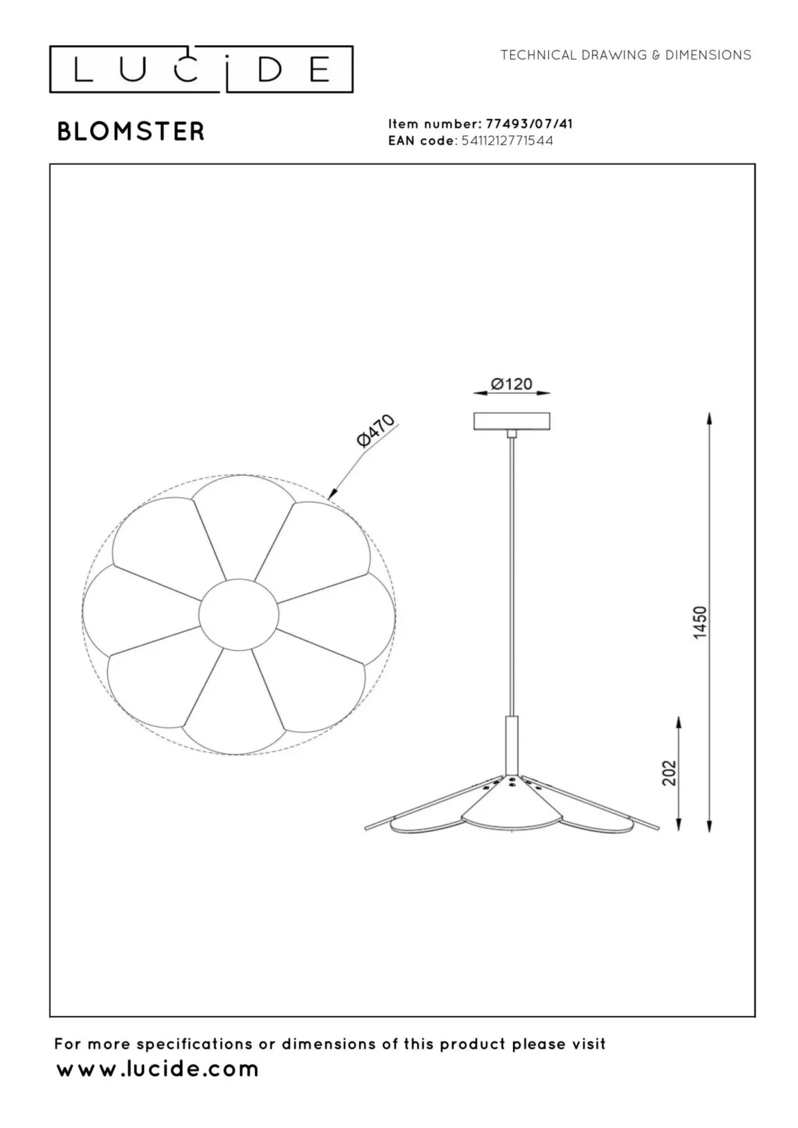 Lucide BLOMSTER - zu00e1vesnu00e9 svetlo - u00d8 47 cm - LED tlmenu00e9 - 1x9W 2700K - Taupe | Essential