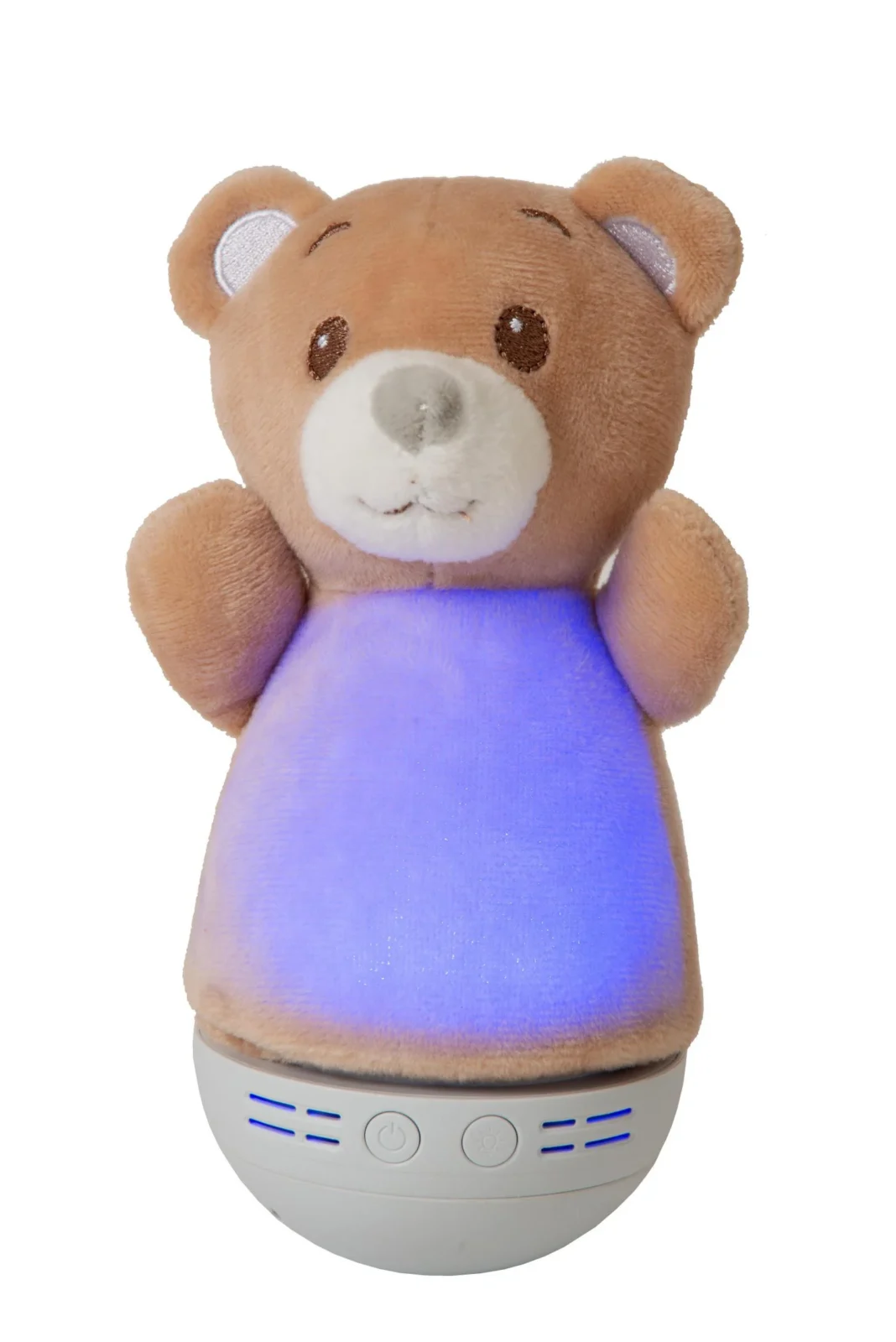 Lucide DOLLY - nou010dnu00e9 svetlo pre deti - batu00e9rie - LED - 1x3W 2700K - s hudobnou funkciou - hnedu00e1