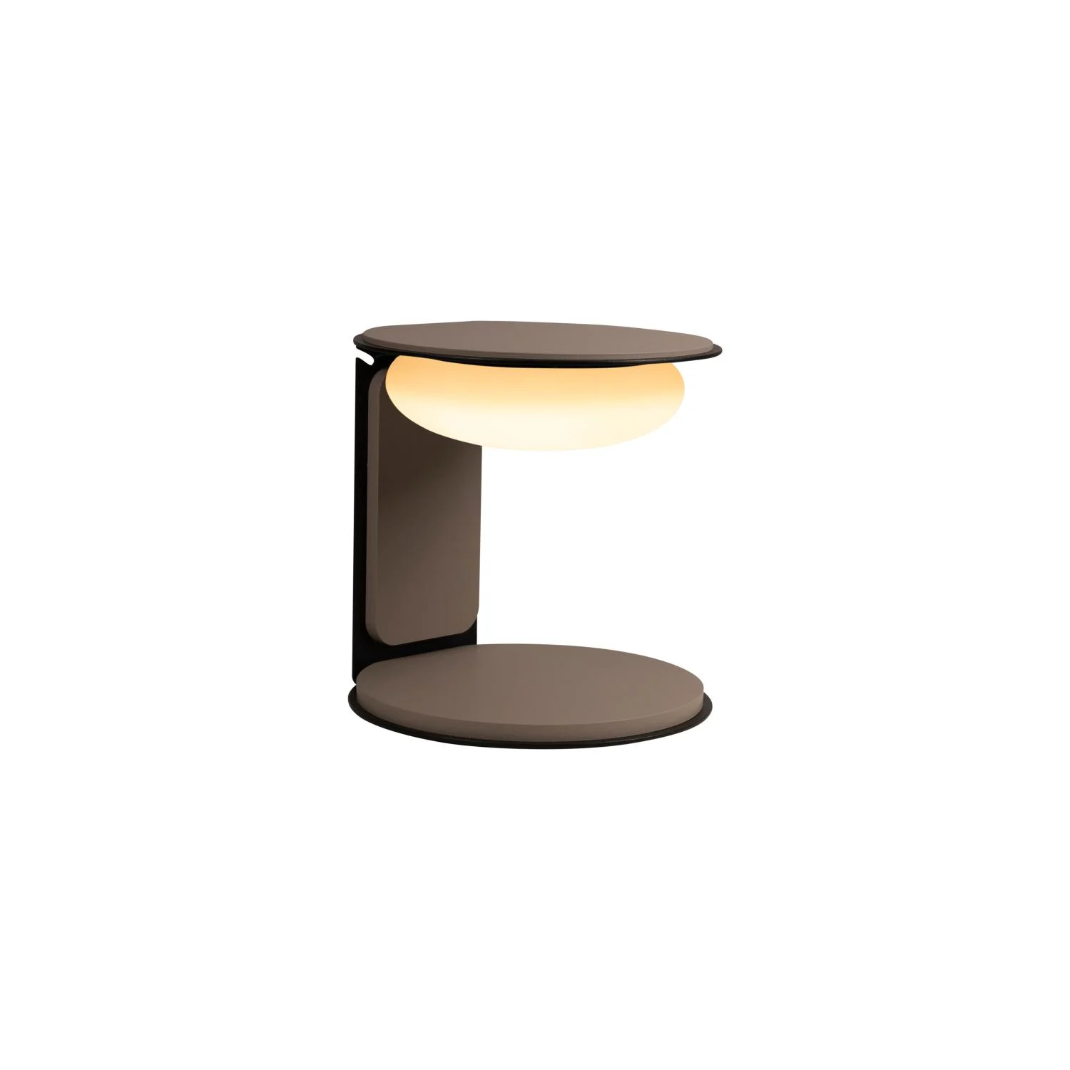 Lucide ALINDA - Stolnu00e1 lampa - u00d8 20 cm - LED tlmenu00e1 - 1x9W 3000K - Taupe | Essential