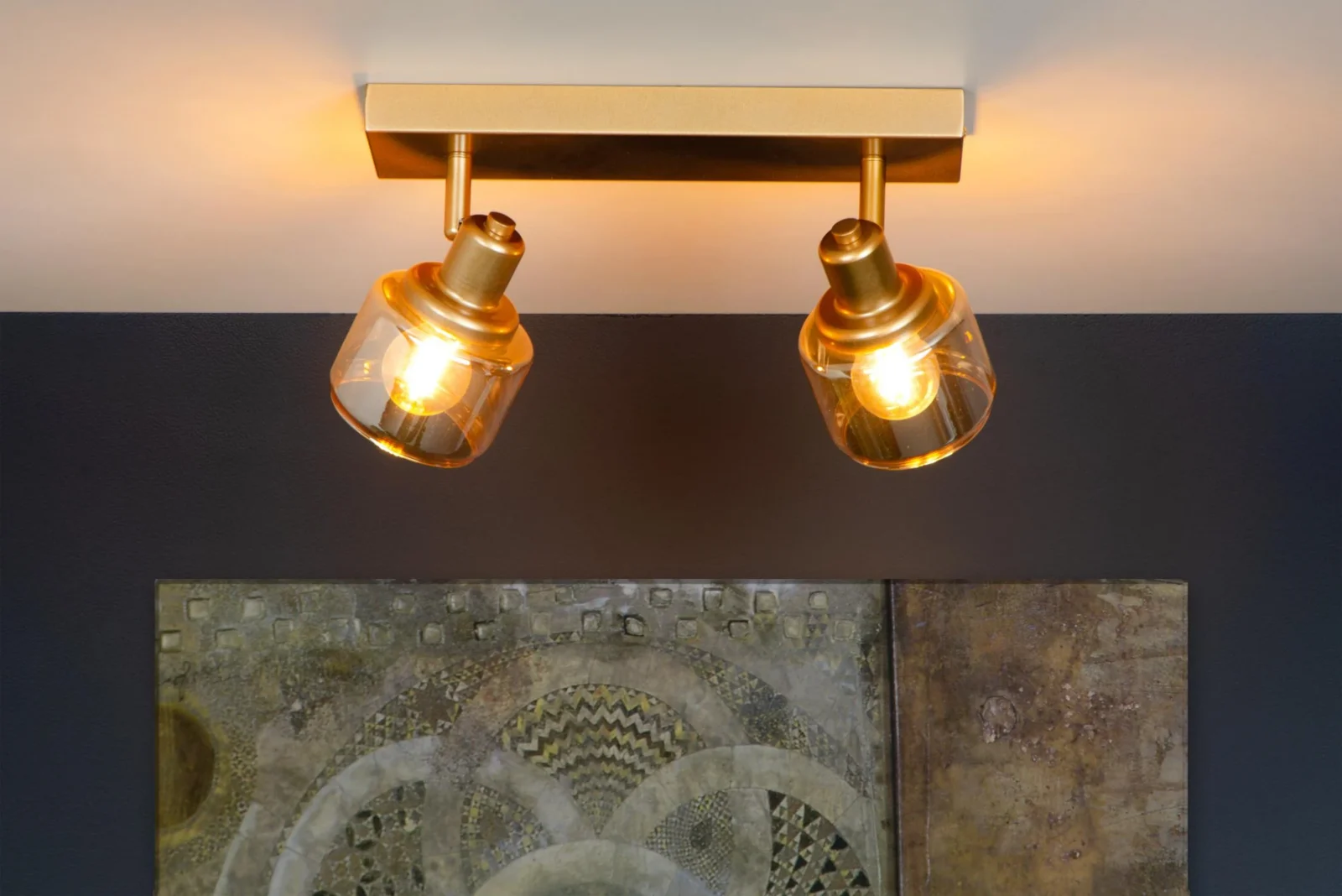 Lucide BJORN - Stropnu00e9 reflektory - 2xE14 - Matt Gold / Brass