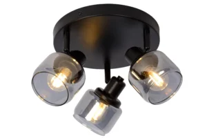 Lucide BJORN - Stropnu00e9 reflektory - u00d8 38 cm - 3xE14 - u010dierna