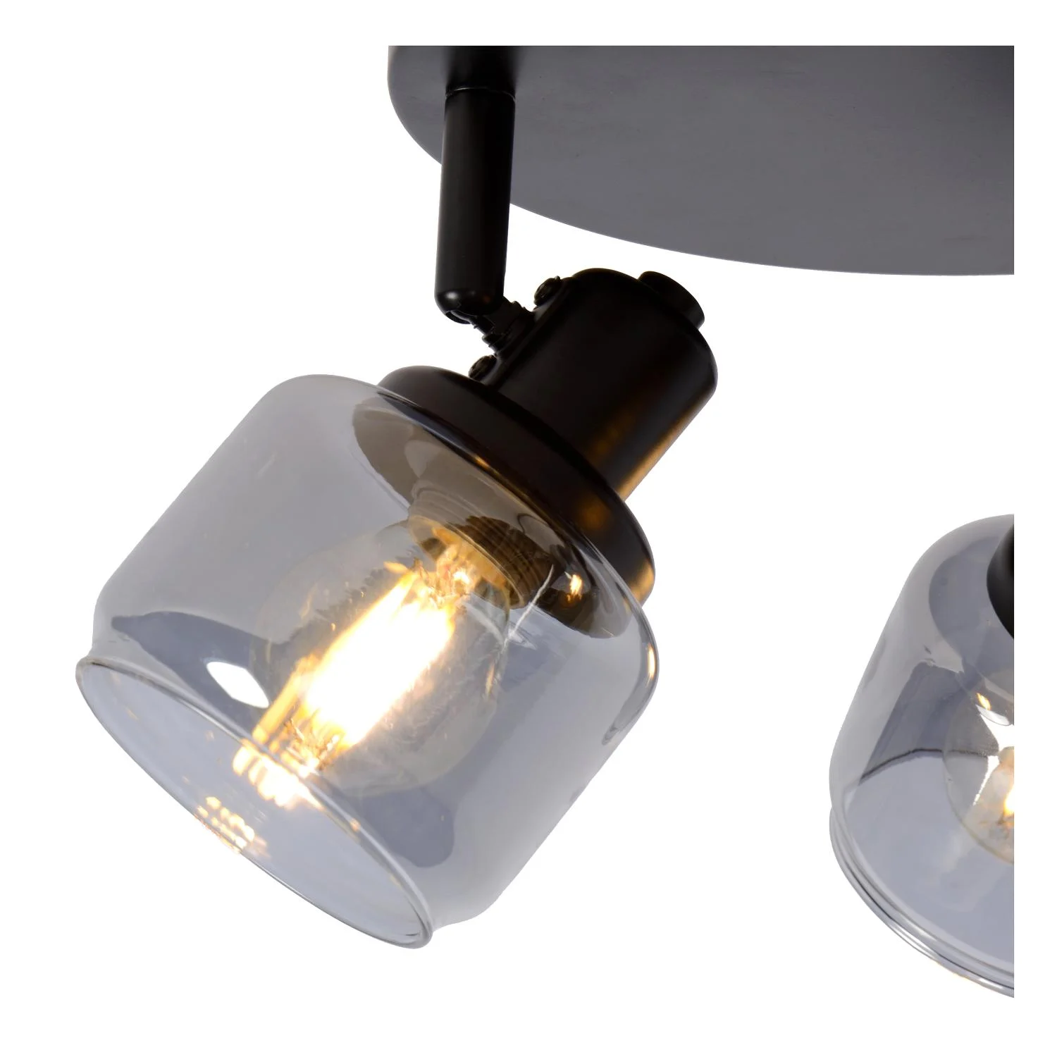 Lucide BJORN - Stropnu00e9 reflektory - u00d8 38 cm - 3xE14 - u010dierna