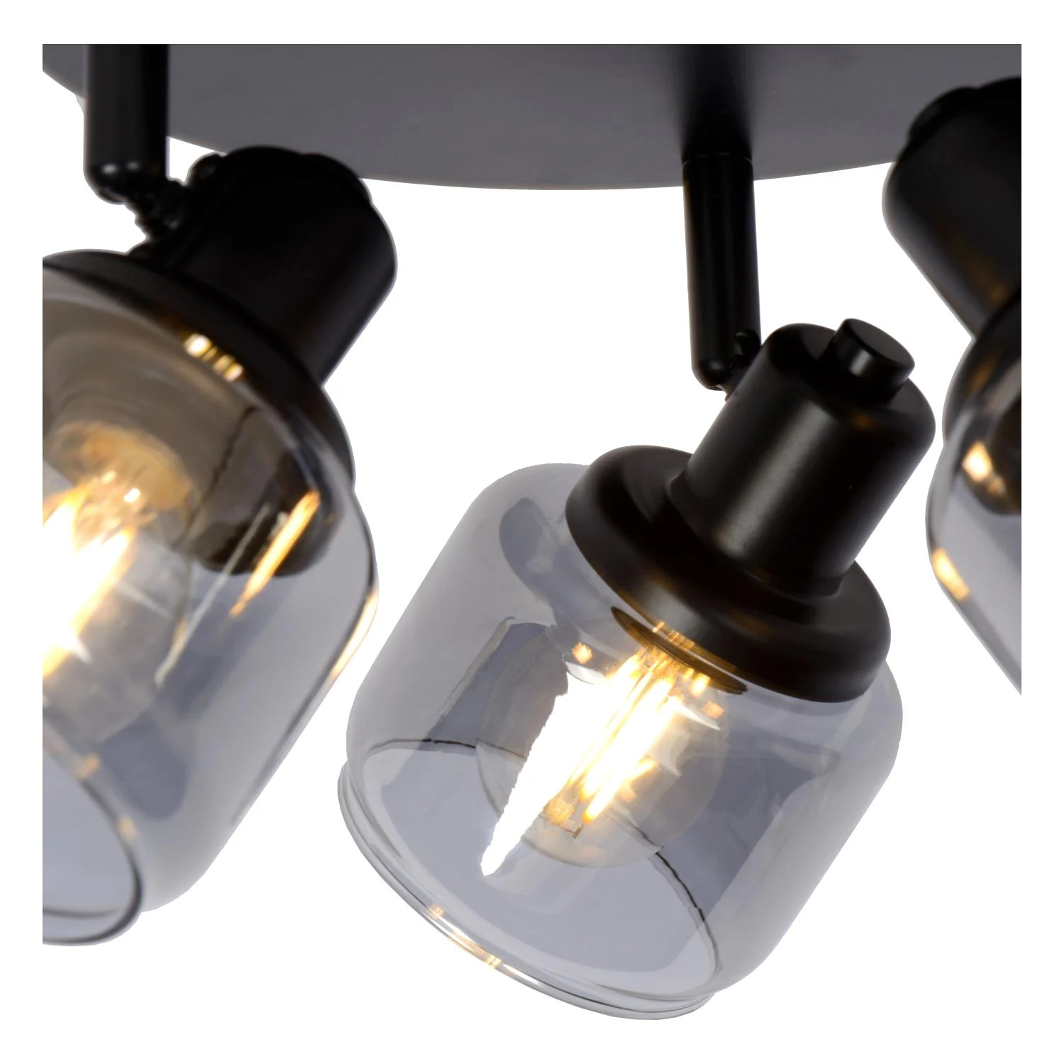 Lucide BJORN - Stropnu00e9 reflektory - u00d8 38 cm - 3xE14 - u010dierna