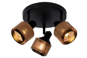 Lucide RAFA - Stropnu00e9 reflektory - u00d8 35 cm - 3xE14 - u010cierna