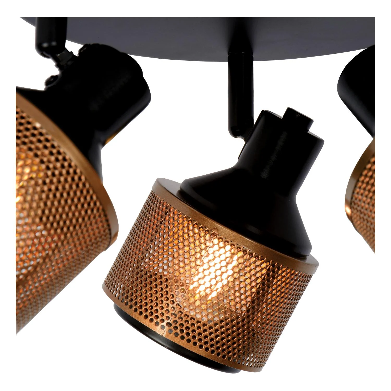 Lucide RAFA - Stropnu00e9 reflektory - u00d8 35 cm - 3xE14 - u010cierna