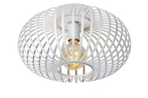 Lucide MANUELA - Zapustenu00e9 stropnu00e9 svetlo - u00d8 39,5 cm - 1xE27 - biela