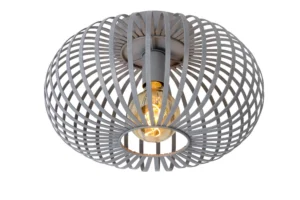 Lucide MANUELA - Zapustenu00e9 stropnu00e9 svetlo - u00d8 39,5 cm - 1xE27 - sivu00e9