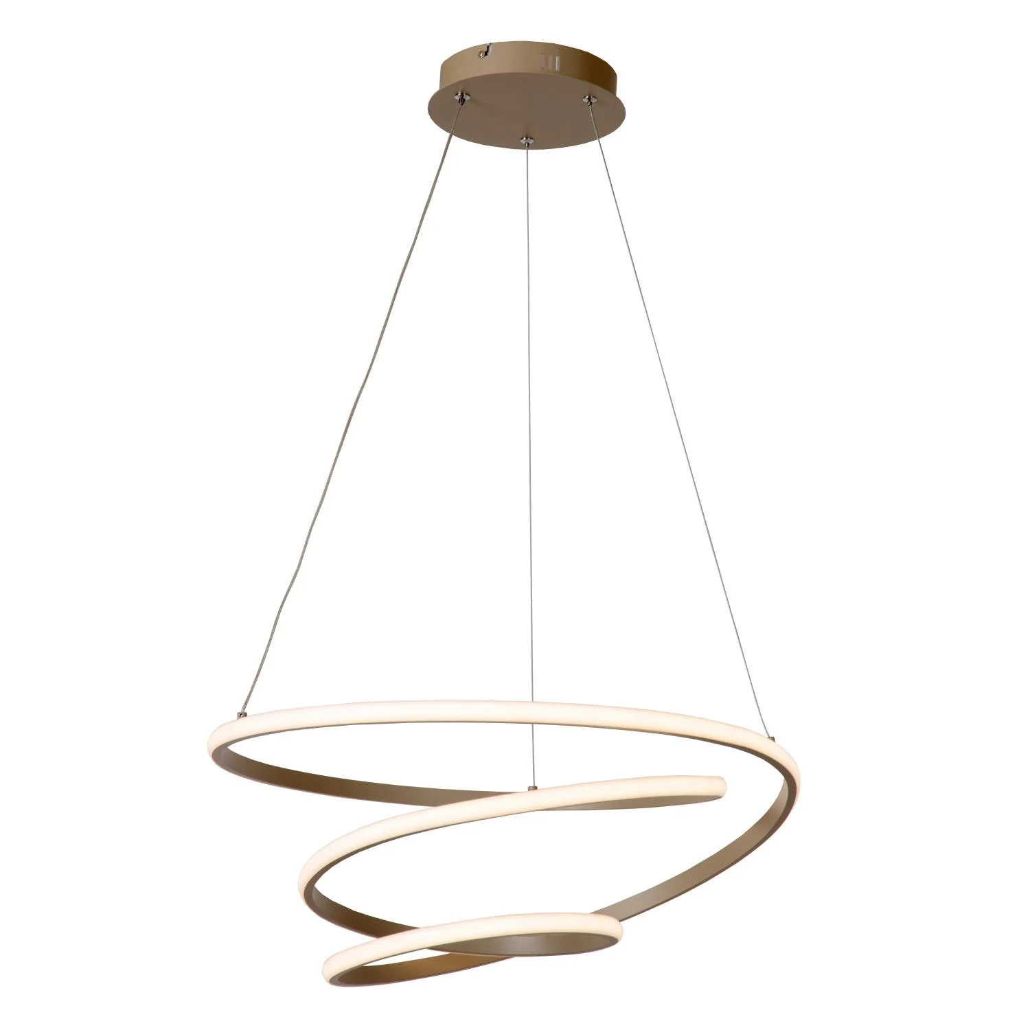 Lucide ESPIRAL - zu00e1vesnu00e9 svetlo - LED tlmenu00e9. - CCT - 1x40W 2700K/4000K - Taupe | Essential