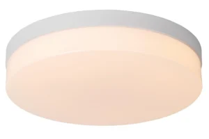 Lucide BISKIT - Spu00fau0161u0165acie stropnu00e9 svetlo Ku00fapeu013eu0148a - u00d8 34,5 cm - LED - 1x24W 2700K - IP44 - Pohybovu00fd senzor - biela