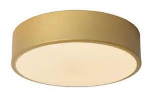 Lucide UNAR - Zapustenu00e9 stropnu00e9 svetlo - u00d8 20 cm - LED 3 StepDim - 1x12W 2700K - Matt Gold / Brass
