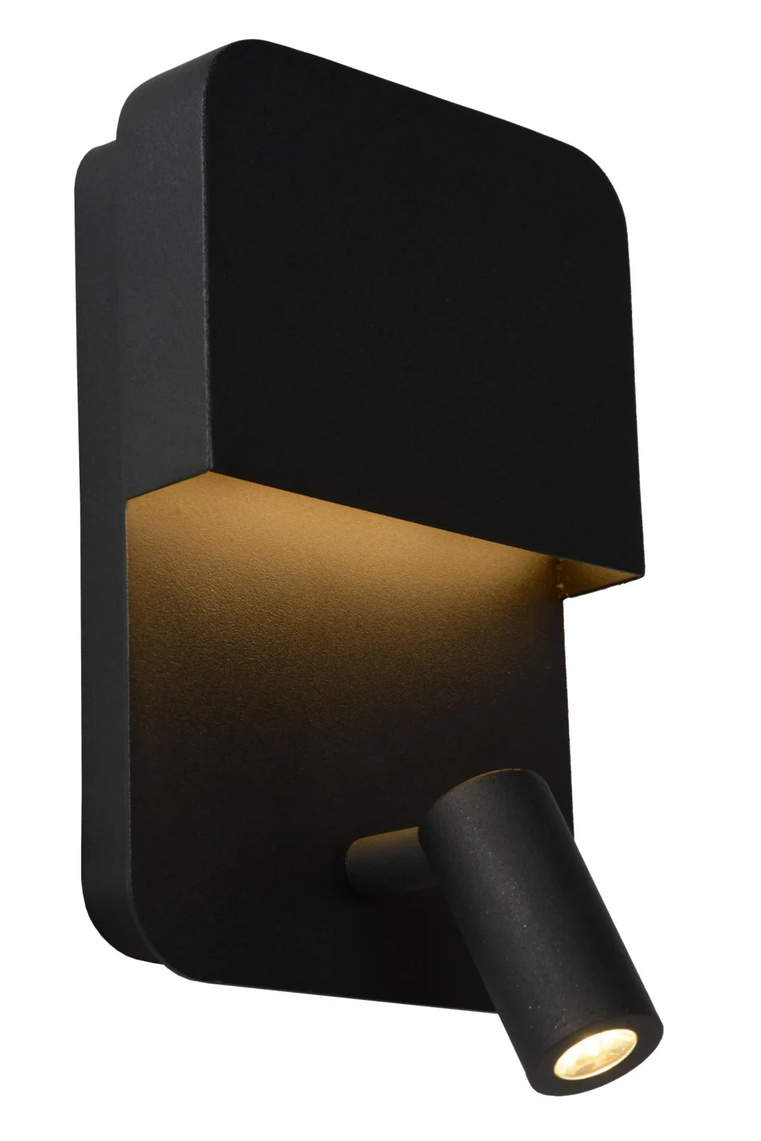 Lucide BOXER - Lampa pri poste / nu00e1stennu00e9 svetlo - LED - 3000K - s USB nabu00edjacu00edm bodom - u010dierna
