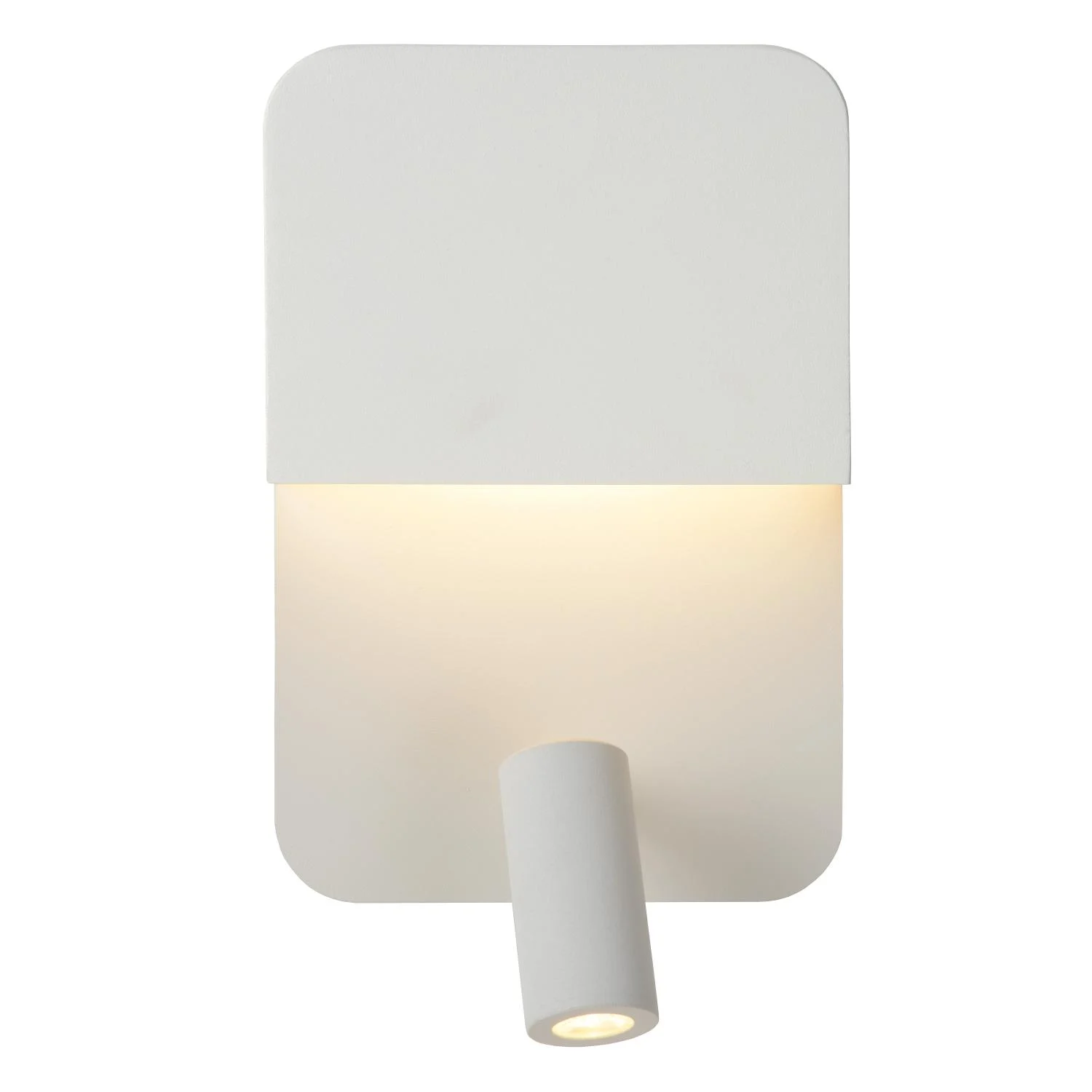Lucide BOXER - Lampa pri poste / nu00e1stennu00e9 svetlo - LED - 3000K - s USB nabu00edjacu00edm bodom - biela