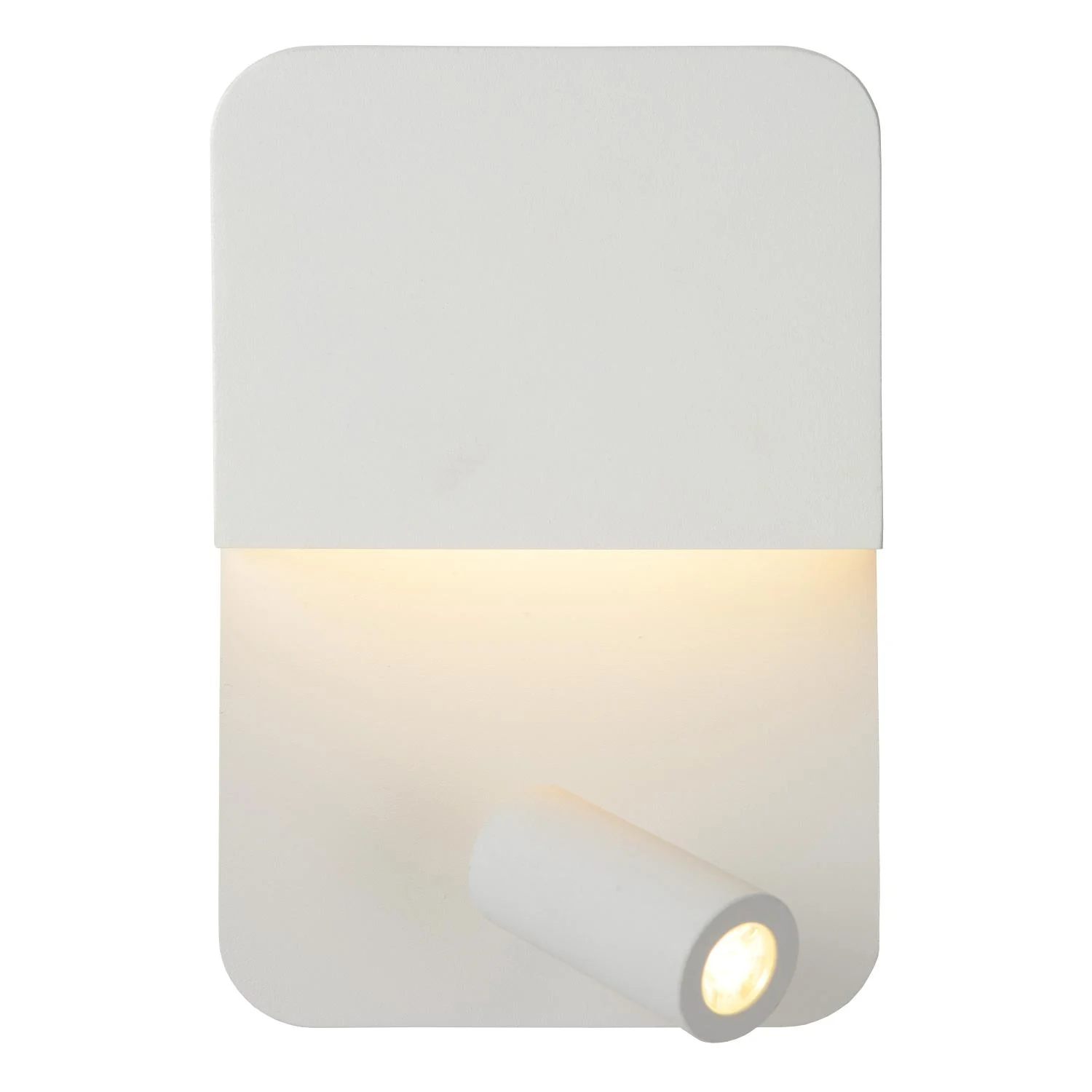 Lucide BOXER - Lampa pri poste / nu00e1stennu00e9 svetlo - LED - 3000K - s USB nabu00edjacu00edm bodom - biela